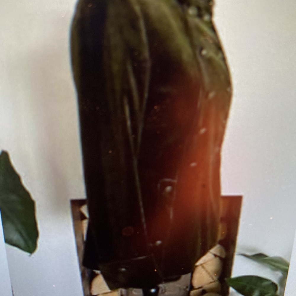 Zara Woman Vintage Cotton Velvet Style Jacket Coat in as army khaki color - Picture 3 of 12